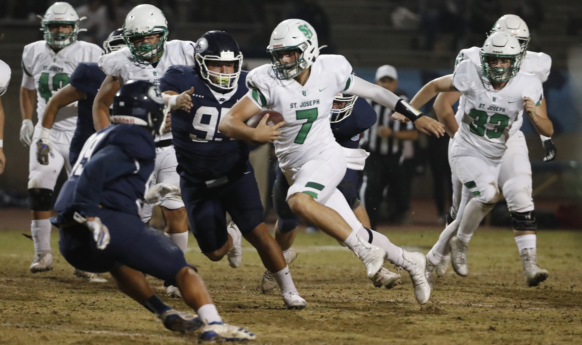 St. Joseph versus Redwood CIF Football Matchup